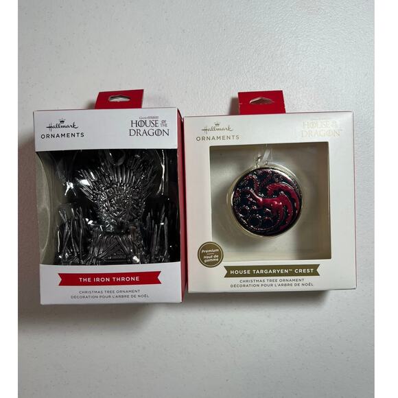 House of The Dragon Hallmark Ornament‎ Bundle Targaryen Sigil Iron Throne New - Picture 4 of 10